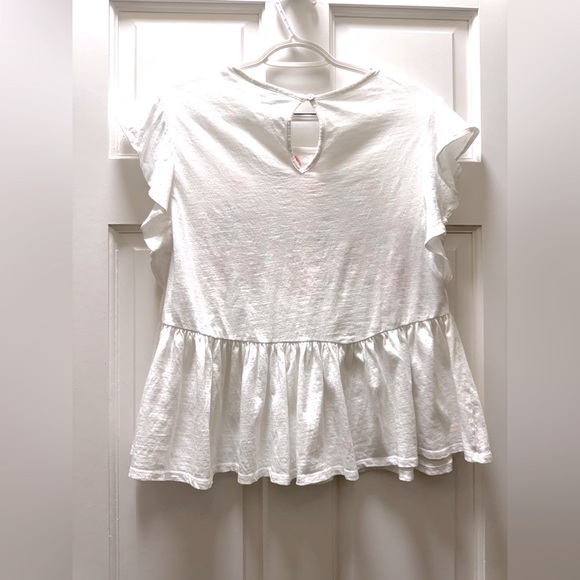 Lucky Brand White Embroidered Peplum Top – Size M - Picture 12 of 16
